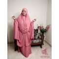 Khimar niqab transformer, Jilbab, Khimar, Jilbab Khimar traditional ready to wear long hijab , islamic gift, muslim dress abaya, elegant burqa, new jilbab set, new jilbab collection, pink khimar, misti colour khimar.