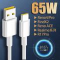 VOOC 65W Type-C Fast Charging & Data Cable - Compatible with Oppo/Realme/OnePlus | Super Express.