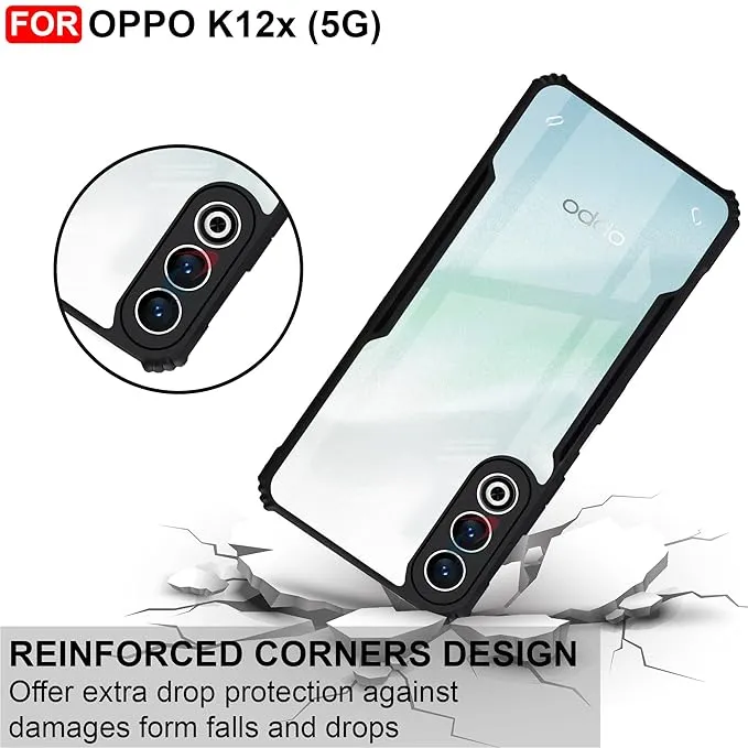 OPPO%20K12X%205G%20Protective%20Black%20Border%20Crystal%20Clear%20Xundd%20Mobile%20Back%20Case%20Cover%20-%20Image%202