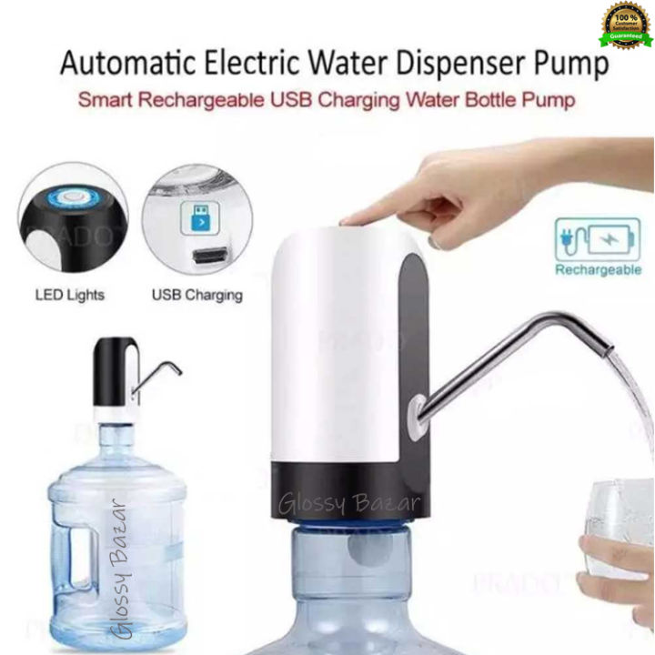 Water Bottle Pump Dispenser USB Charging Drinking Water Pump for 19 Litter Bpttle Automatic Water Bottle Switch Dispenser for Kitchen Office Living Room