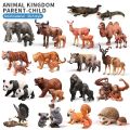 Solid Simulation Wild Animals Model Tiger Lions Elephants Zebra Animal Action Figures African Animals Family Model Set Toys.