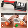 Kitchen 3-Segment Knife Sharpener Household Multi-Functional Hand-Held 3-Purpose Black Sharpening Stone - NR Mart-2024.