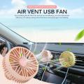 Mini Electric Car Air Conditioning Fan Rotatable Car Vehicle Air Vent USB LED Light Cooling Fan Cooler.