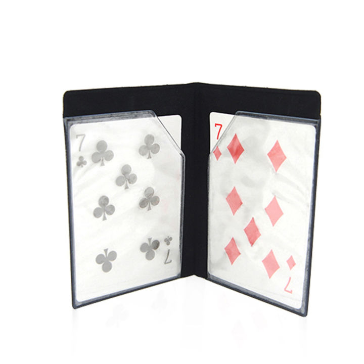 Magic Card Appearing Illusion Optical Wallet Trick Stage Magician Props Kids Toy
