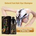 500ml Black Hair Color Dye Hair Shampoo Cream Organic Permanent Covers White Gray Shiny Natural Ginger Essence For Women Men. 