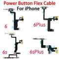 Switch Power Button And Flash Light Flex Cable With Brackets Pre-installed For iPhone 6 6Plus 6S 6SPlus. 