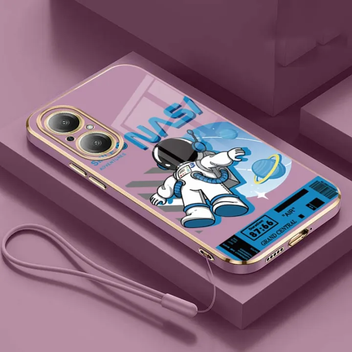 realme%20C67%204G%20Smile%20Astronaut%20nasa%20Square%20Phone%20Case%206D%20Plating%20Candy%20Soft%20Casing%20Cover%20-%20Image%206