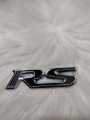 1 Pcs 3D Metal RS Logo car emblem Rear Trunk Sticker Sport version modification Car Styling. 