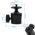 Mini Ball Head Hot Shoe Mount Adapter 360 Degree Swivel Mini Ball Head 3/8" Tripod Screw Head for Cameras, Camcorders, Smart Phone, Gopro, LED Video Light, Ring Light, Microphone. 