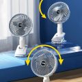 Portable Fan USB Rechargeable 3-Gears Wireless Electric Fan Handheld Clipped Circulator Fan Low Noise Rechargeable Fan. 
