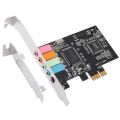 PCIe Sound Card 5.1, PCI Express Surround 3D Audio Card for PC with High Direct Sound Performance & Low Profile Bracket. 