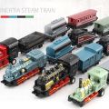 【Happy baby toy store】Die-casting 1:60 Toy Simulation Retro Steam Inertial Back Car Model Train Children's Educational Toy Boy Gifts.