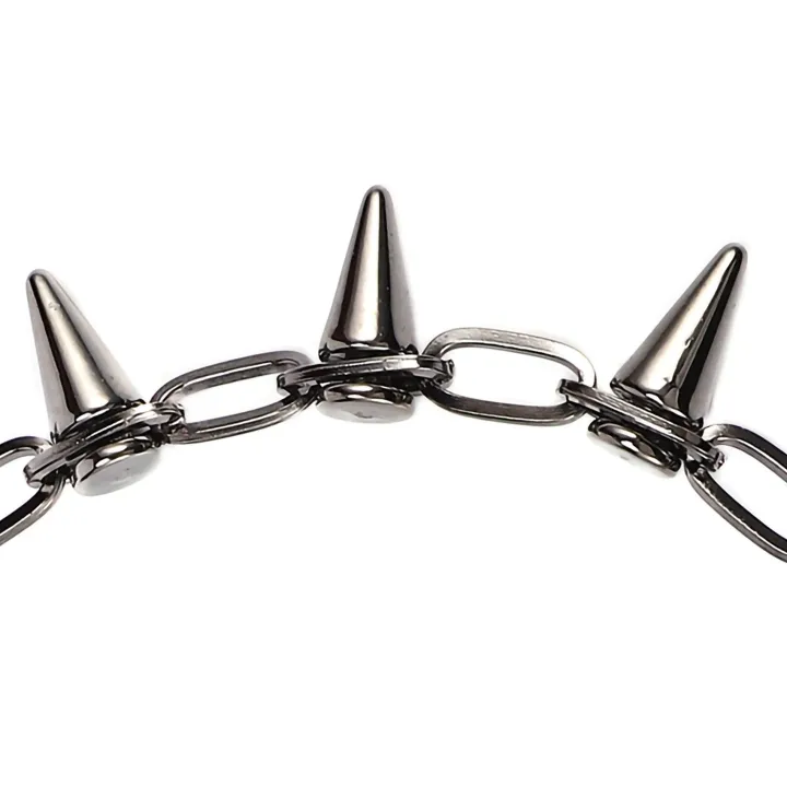 2X%20Metal%20Spikes%20Studs%20Rivets%20Punk%20Goth%20Necklace%20Choker%20Collar%20-%20Image%208