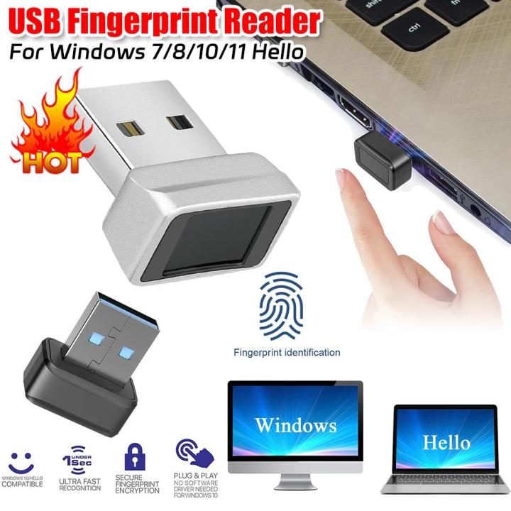 USB Fingerprint Key Reader FIDO U2F Portable Security Key Windows Hello ...