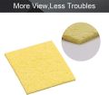 1pcs Soldering Sponge 60mm x 60mm for Iron Tips, Soldering Iron Cleaning Sponge Solder Tip Welding Clean Pads, Yellow Square. 