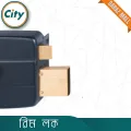 Auto Lock Security Lock Heavy Rim Lock For Main Door Lock With 12 Keys Black. 