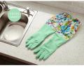 Kitchen Hand Gloves 1Pair- High Quality Silicone Dish Washing Kitchen Hand Gloves (Multicolor). 