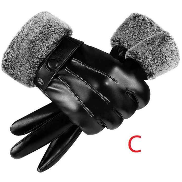 Winter%20Fashion%20Black%20PU%20Leather%20Gloves%20Male%20Thin%20Style%20Driving%20Leather%20Men%20Gloves%20Non-Slip%20Full%20Fingers%20Palm%20Touchscreen%20-%20Image%204