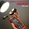 TASI TA632A LCD Digital Light Meter Mini Digital Lux Meter Handheld Illuminometer Luminometer Photometer Luxmeter Light Meter 0-200000 Lux.