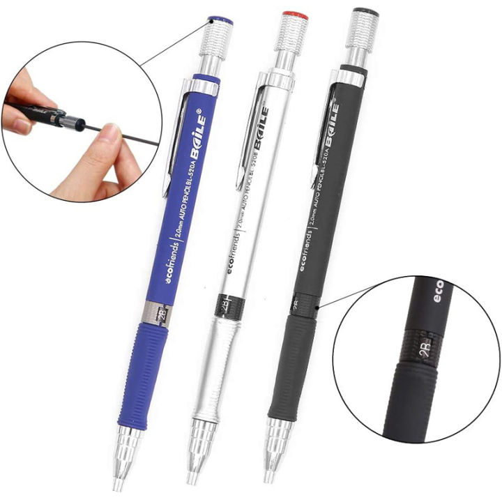 2.0MM%20Mechanical%20Pencil%20Set%202B%20Automatic%20Pencils%20L%C3%A1pices%20with%20Color/black%20Lead%20Core%20for%20Art%20Sketch%20Write%20Handicraft%20-%20Image%202