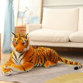 Length including Tail Cartoon Anime Tiger Plush Toy Decor Simulation Tiger Soft Animal Tiger Plush Pillow Doll Kids Gift Stuffed. 