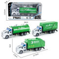 GC Kids Pull Back Car Model Simulation Container Sanitation Vehicle Garbage Truck Toys Engineering Vehicles For Kids Gifts.