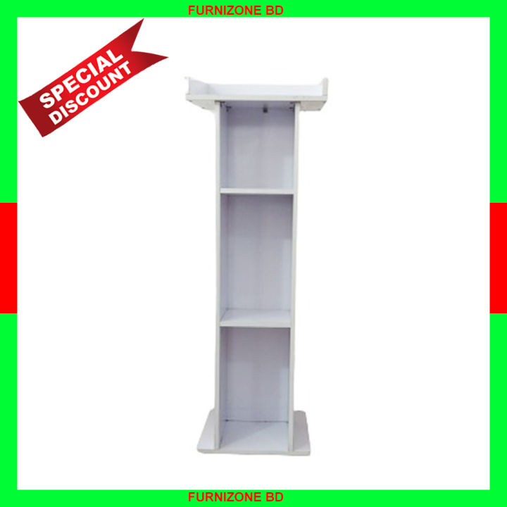 Heavy-Duty Podium Lectern (Lecture Stand) with Built-n Reading for Office, Church & School BY FurniZone BD