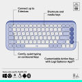 Logitech POP ICON Keys Wireless Bluetooth Keyboard, Comfortable Typing, Programmable Keys, Easy-Switch Between up to 3 Devices, for Laptop, Tablet, PC. 