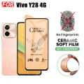 Vivo Y28 4G Acrylic Phone Case for Vivo Y 28 5G Tempered Glass and Vivo Y38 Y18 Y03 Ceramic Tempered Glass.