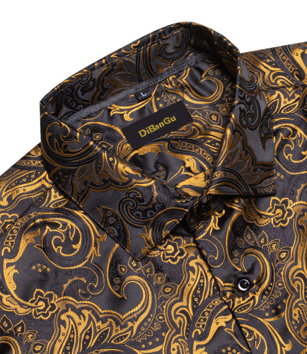 Luxury%20Men%20Dress%20Shirt%20Formal%20Prom%20Tuxedo%20Long%20Sleeve%20Silk%20Polyester%20Golden%20Color%20Paisley%20Black%20Shirts%20Blouse%20Men%20Clothing%20-%20Image%205