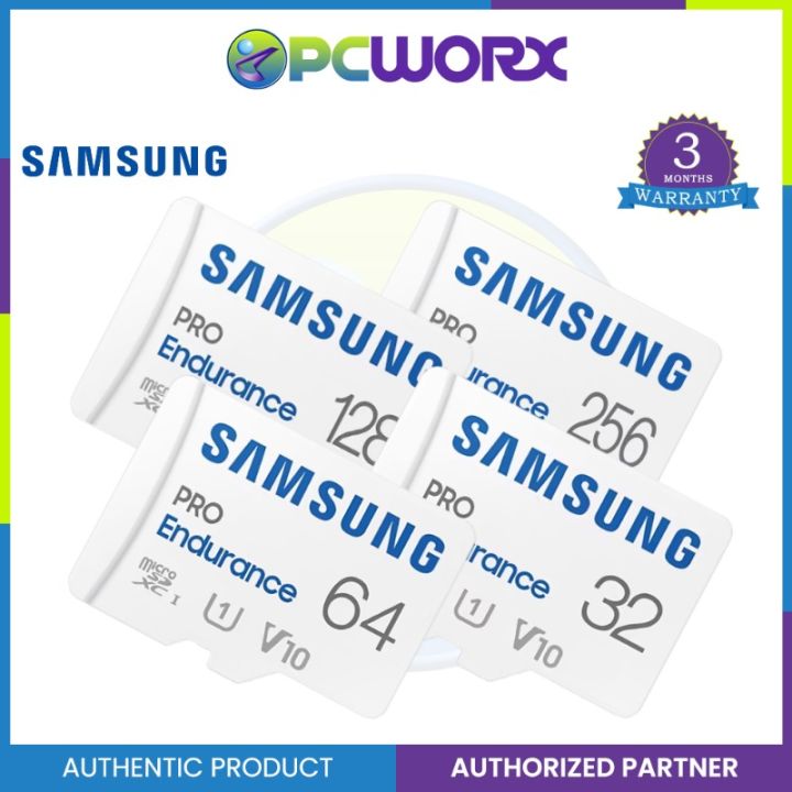 【Ready Stock+FREE Shipping+COD】Samsung 32GB / 64GB / 128GB / 256GB PRO Endurance micro SD Memory Card for Video/CCTV Monitoring