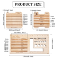 3 Style Wood Knitting Needle Gauge and Ruler, Control Card Knitting Tool Parts for Spinners Yarn Measuring Tools.