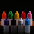 （New）10Pc/Lot 5ml 10ml Eye Drop Refillable Bottle Empty Platic queezable Dropper Bottle Eye Liquid Dropper ample Colorful Cap. 