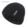 New winter men's hat winter letter label velvet thick men and women knit hat outdoor warm thickening casual design men's peas. 