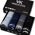 Yfashion 4pcs/box Men Ice Silk Panties Breathable Briefs Shorts Sexy Large Size Men Underwear color. 
