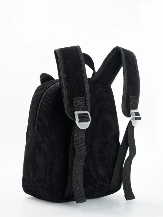 Girls%20Boys%20Cute%20Casual%20Cat%20Footprint%20Print%20Corduroy%20Adjustable%20Kids%20Backpack%20Kids%20School%20Bag%20For%20Outdoor%20Travel%20Students%20-%20Image%202