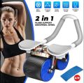 Ab Roller Wheel Exercise with Elbow Support, Automatic Rebound Abdominal Wheel,Double Wheel Ab Roller Equipment for Core Workout for Home Gym Fitness, Yoga & Pilates ExercisesRock Pow Ab Roller With Elbow Support And Timer - Automatic Rebound Abdominal Wh.