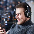 HXSJ LK Z100 BT Headset  BT 5.0 Active Noise Reduction Gaming Office Entertainment Headphone ANC Headset Black. 