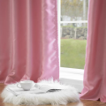 Silk Curtain For Door and Window For Luxurious Home Decor Baby Pink Cute.