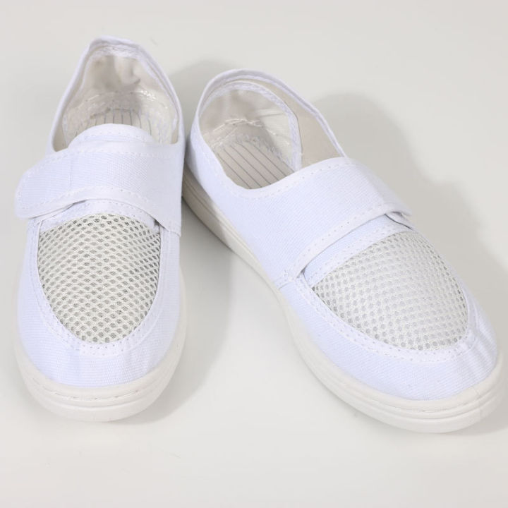 Manufacturers%20wholesale%20dust-free%20workshop%20work%20anti-static%20shoes%20clean%20PU/PVC%20cotton%20shoes%20soft%20sole%20anti-slip%20four-eyed%20shoes%20-%20Image%203