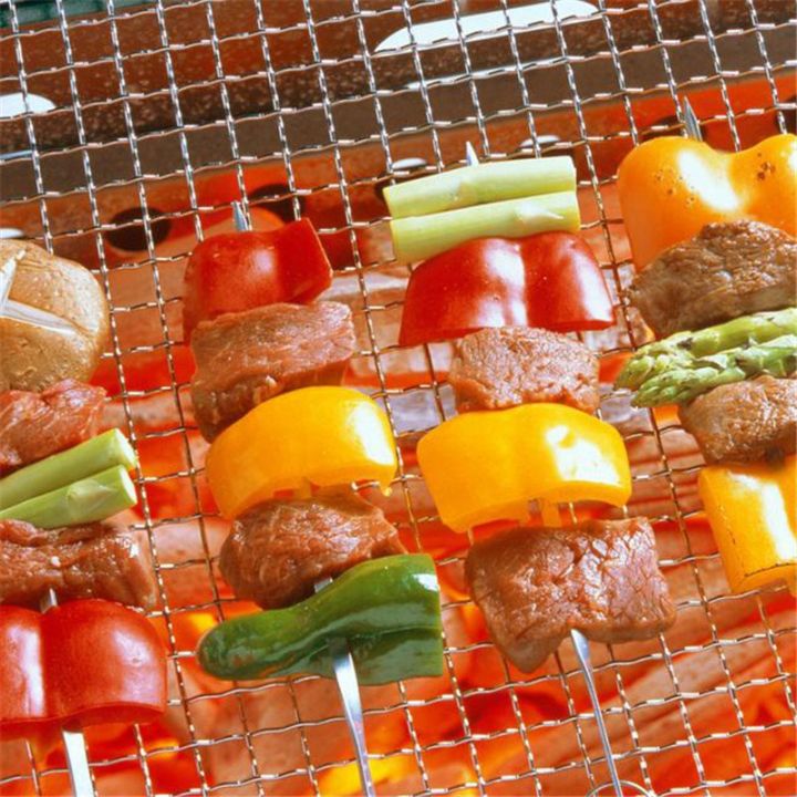 304%20Stainless%20Multipurpose%20Steel%20Round%20Grill%20Net%20with%20Foot%20Barbecue%20Rack%20Steam%20Baking%20Rack%20Camping%20Outdoor%20BBQ%20Meshes%20-%20Image%204