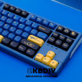 KBDiy GMK Blue Samurai Keycaps Korean PBT Custom KOA Profilefor Mechanical Keyboard Gaming Cute 130 Keys/Set for MX Switches DIY. 
