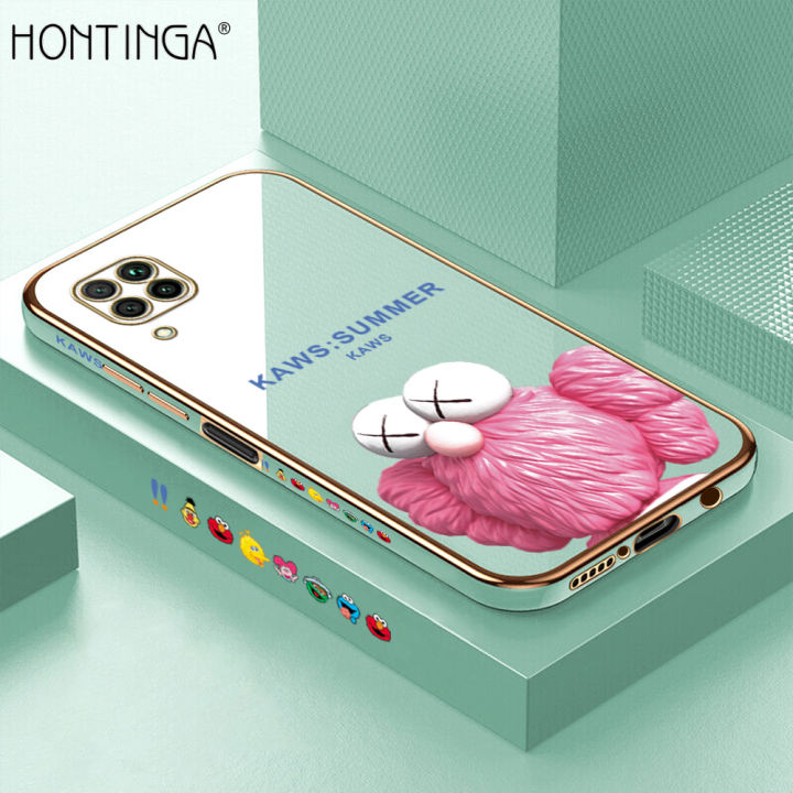 Hontinga%20for%20Huawei%20Nova%207I%20Case%20Luxury%206D%20Plating%20Pink%20Doll%20Side%20Pattern%20Soft%20Back%20Cover%20Silicone%20Square%20Phone%20Cases%20-%20Image%202