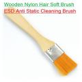 Wooden Nylon Hair Soft Brush ESD Anti Static Cleaning Brush For PC Computer Keyboard Dust Mobile Electronics Phone Repair Tool Set. 