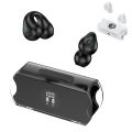 R19 Wireless Clip-on Earbuds Stereo Sound Headphones With LED Display Charging Case Earphones For Running Workout Sports.