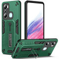 For Infinix Hot 20i X665E Phone Case Flexible Finger Ring Buckle Shockproof Hard PC Silicone Back Cover with Kickstand Bracket. 