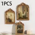 Antique Picture Frame Carved Photo Holder Oil Painting Frame Resin Photo Frame for Desktop Living S.