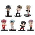 【WSJJ Store】(NEW)7 Pcs BTS Figures Model Mini Doll Decorations Cake BTS Idol Figure. 