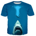 Funny Shark T-shirts Casual Style T Shirt Streetwear 3D Jaws Shark Printed Tee Men Boys T Shirts.