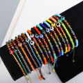 2024 Fashion Evil's Eye Seed Beaded Bracelet Handmade Adjustable Women Bracelet Colorful Seed Beads Bracelet (KB8516).